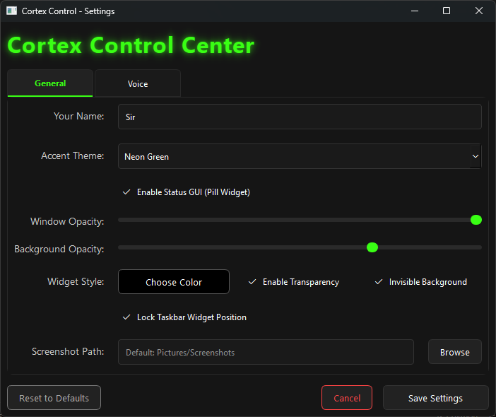 Cortex Control Center