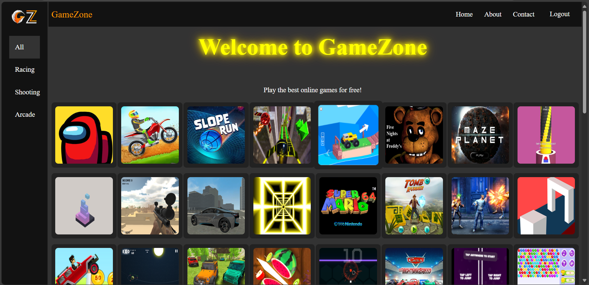Game Zone Login