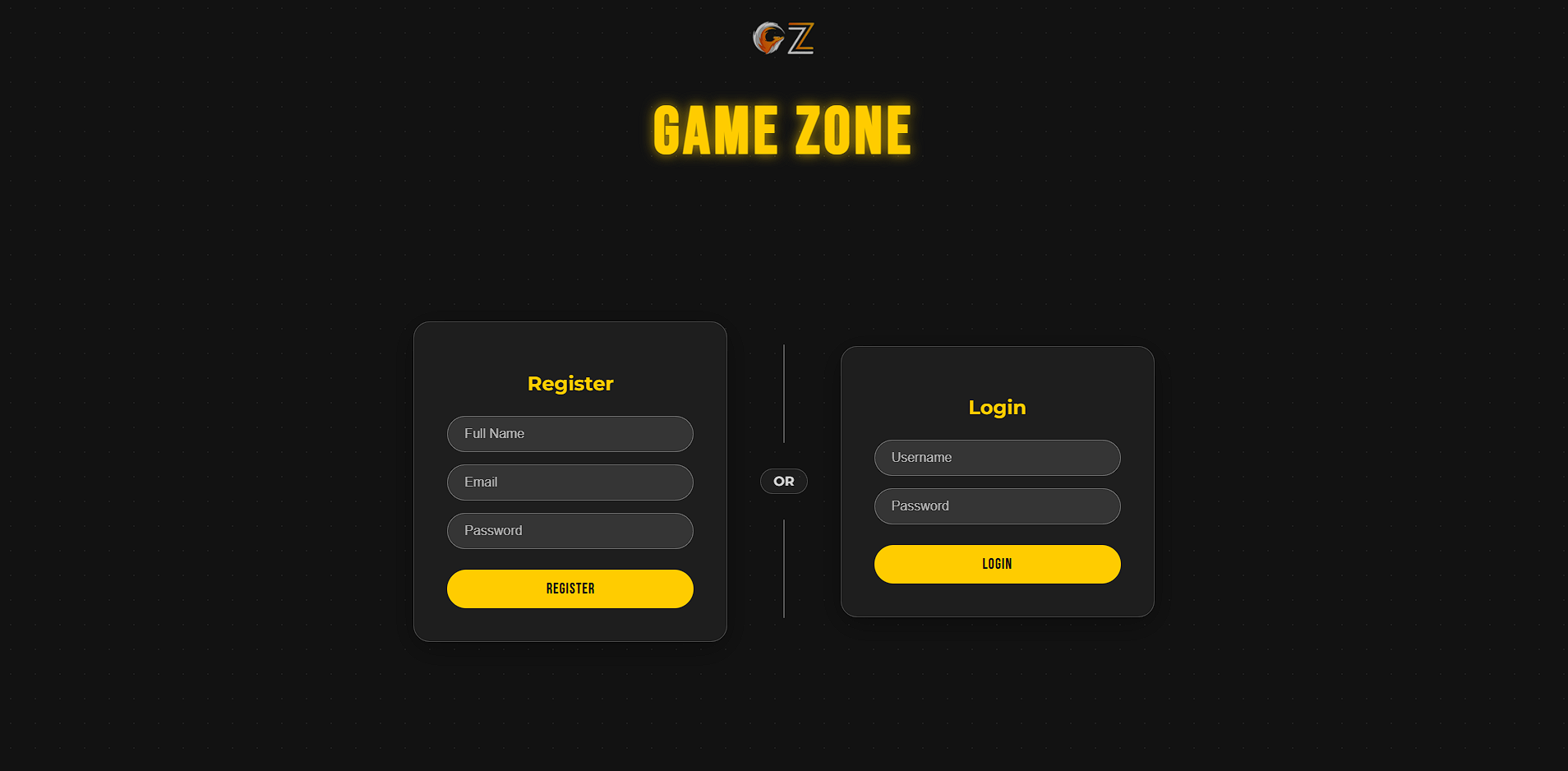 Game Zone Home